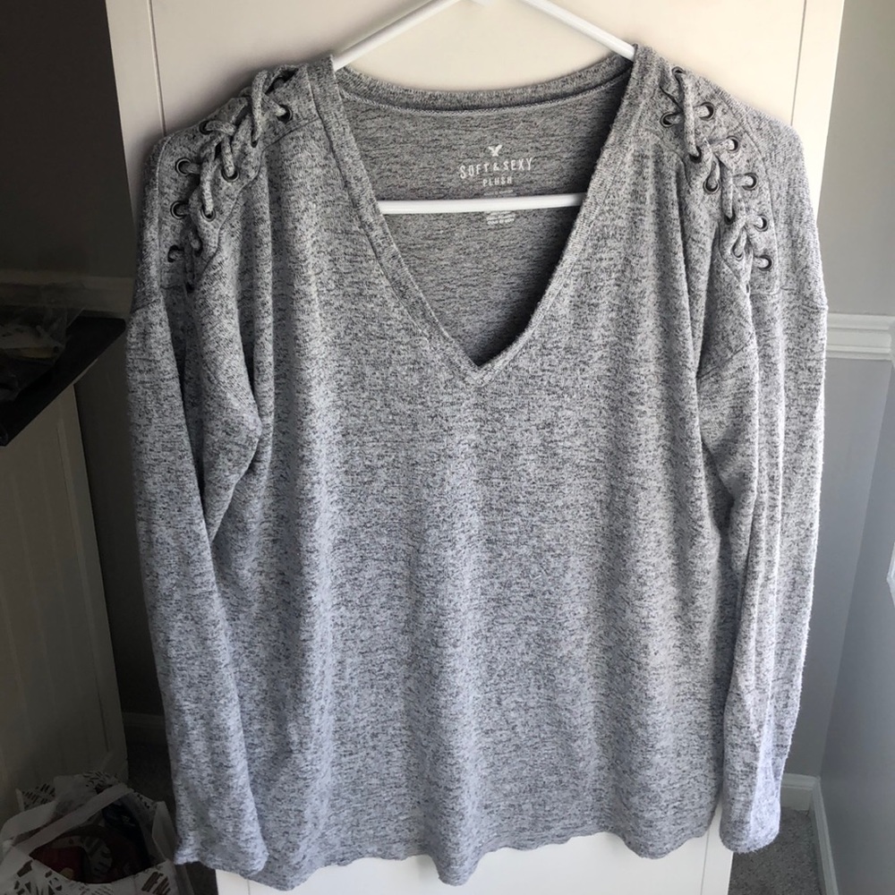 American Eagle Sweater with criss-cross shoulders